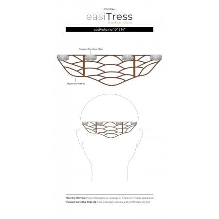 easiVolume 10" human hair extensions by Jon Renau (1 piece) | Discontinued | All Sales Final