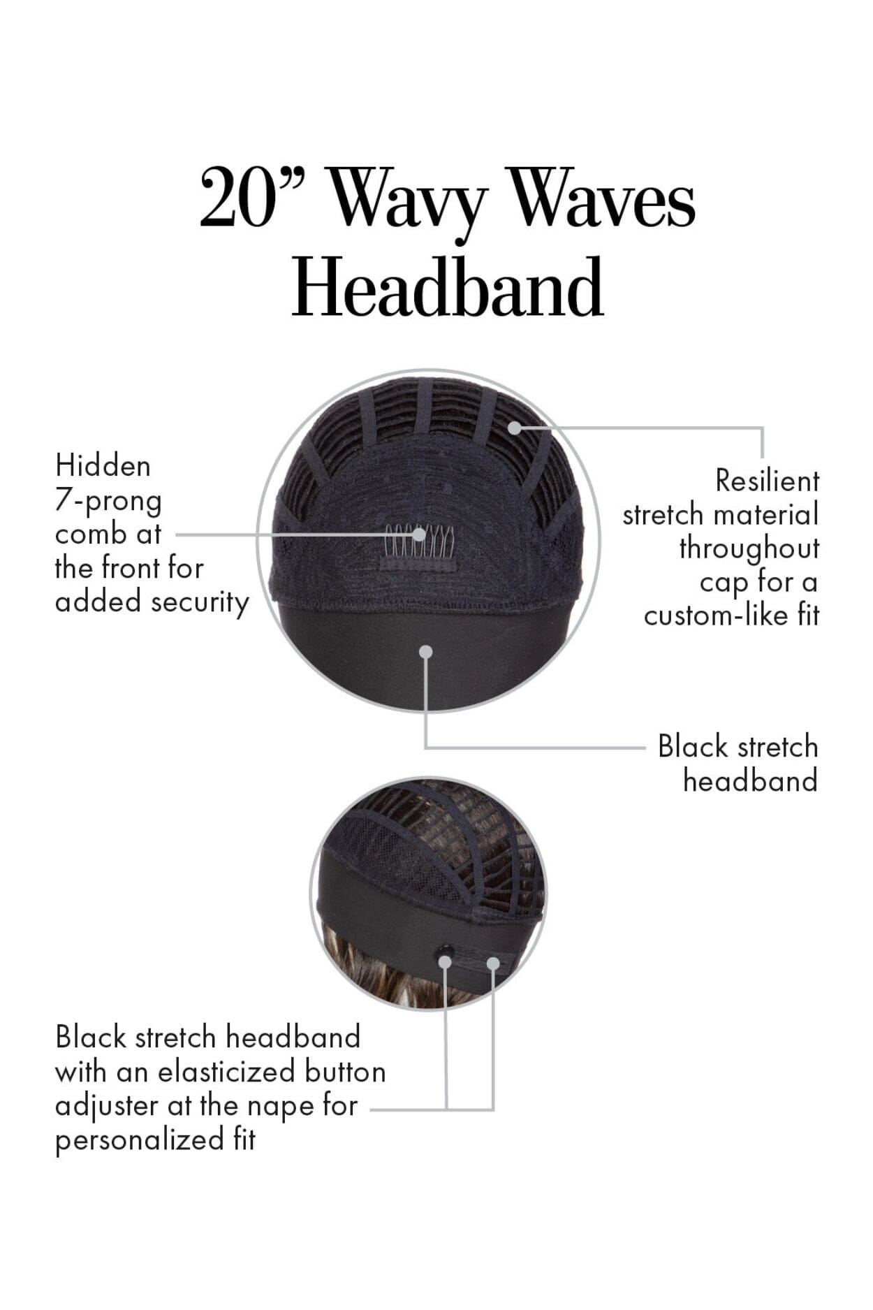 20" Wavy Waves Headband by Kim Kimble