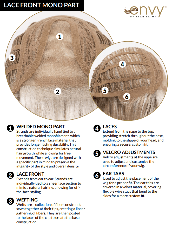 Charlotte LARGE Wig by Envy in Cinnamon Raisin | Open Box | All Sales Final